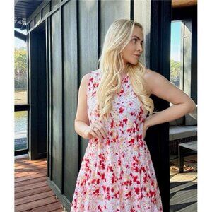 Women’s Sleeveless Tank Dress With Pockets | Floral Maxi Dress | Spring | Summer